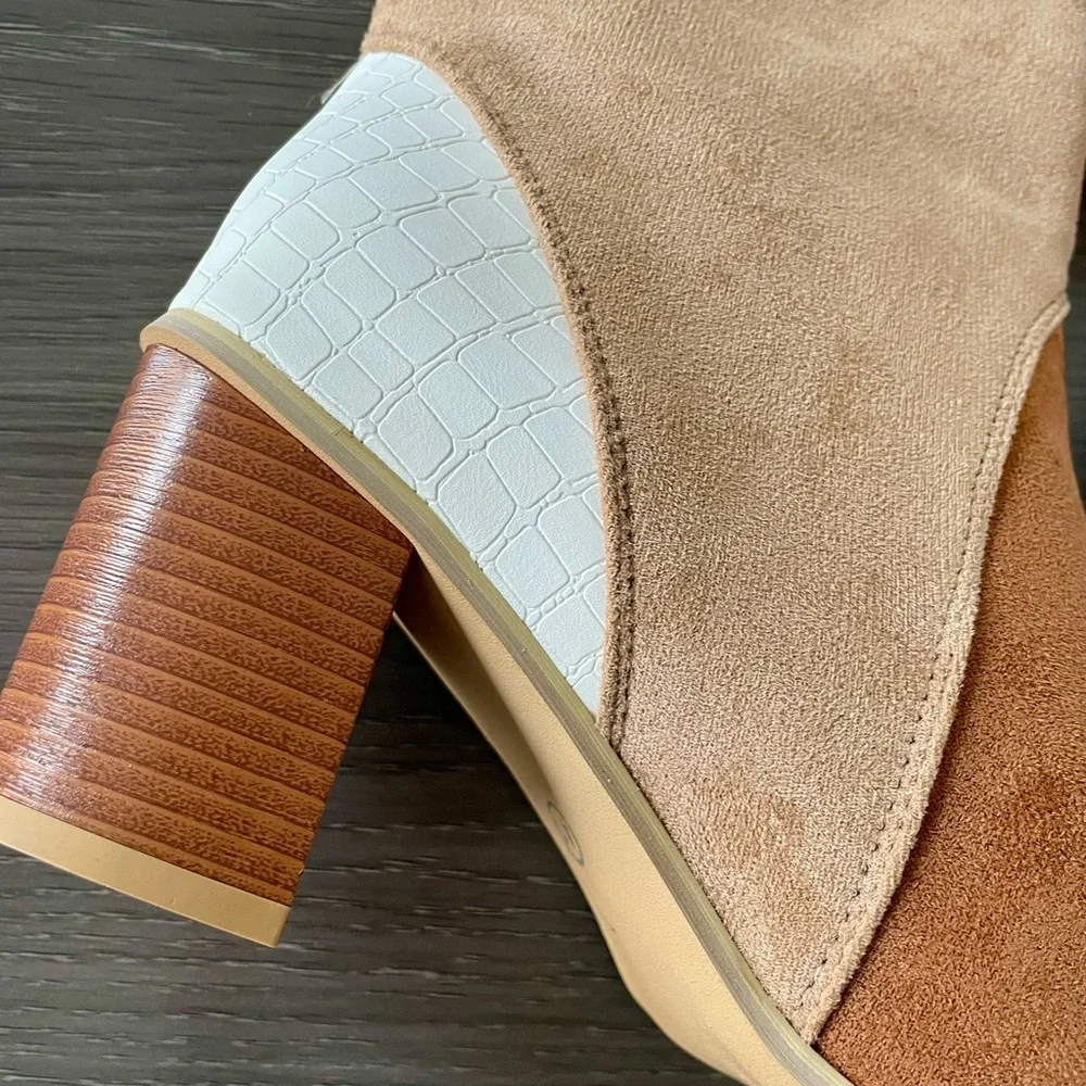 Chestnut Color Block Suede Boot - Picture 9 of 16